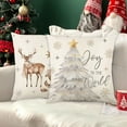thumbnail image 7 of Xuniizn Christmas Pillow Covers 18x18 inch Set of 4 Xmas Decorations Soft Plush Faux Fur Wool Christmas Throw Pillow Cases Winter Holiday Decor for Sofa Living Room, 7 of 7