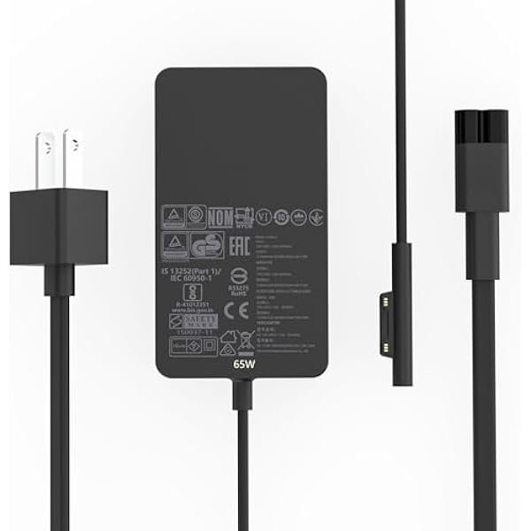 wonima11 65W Charger Compatible with Microsoft Surface Pro 9 8 7+ 7 6 5 4 3 X Surface Laptop 5 4 3 2 1 Fit for Model 1706 1950 1943 1876 1800 1958 1866 1873 1724 1963 1796 1769 Laptop Adapter Power