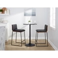 thumbnail image 3 of Mason Counter Stools for Kitchen Counter in Wood, Black Metal, and Faux Leather, Counter Height Chairs, Bar Stools Set of 2, Counter Height Chairs, Bar Stools For Kitchen Island, 3 of 6
