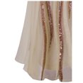 thumbnail image 6 of Angel-fashions Women's Sheer Scoop Neck Splicing Champagne Sequin Evening Dress Long Wedding Party Gown X-Large, 6 of 6