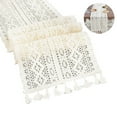 thumbnail image 1 of Nvzi Mantel rectangular de encaje de crochet de algodón, adecuado para decorar la mesa de té o comedor, tamaño 6,44 * 70,8 pulgadas, blanco, 1 of 4