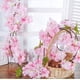 thumbnail image 3 of Paquete de 2 guirnaldas artificiales de flores de cerezo para colgar en la pared, guirnalda floral de seda, guirnalda de flores falsas para el hogar, boda, interior, exterior, decoración de fiesta, 3 of 5