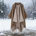 thumbnail image 2 of Cavosen Winter Shawl Wraps for Women Tassel Elegant Shawls Solid Soft Warm Open Front Scarves Trendy Everyday Wear, 2 of 4