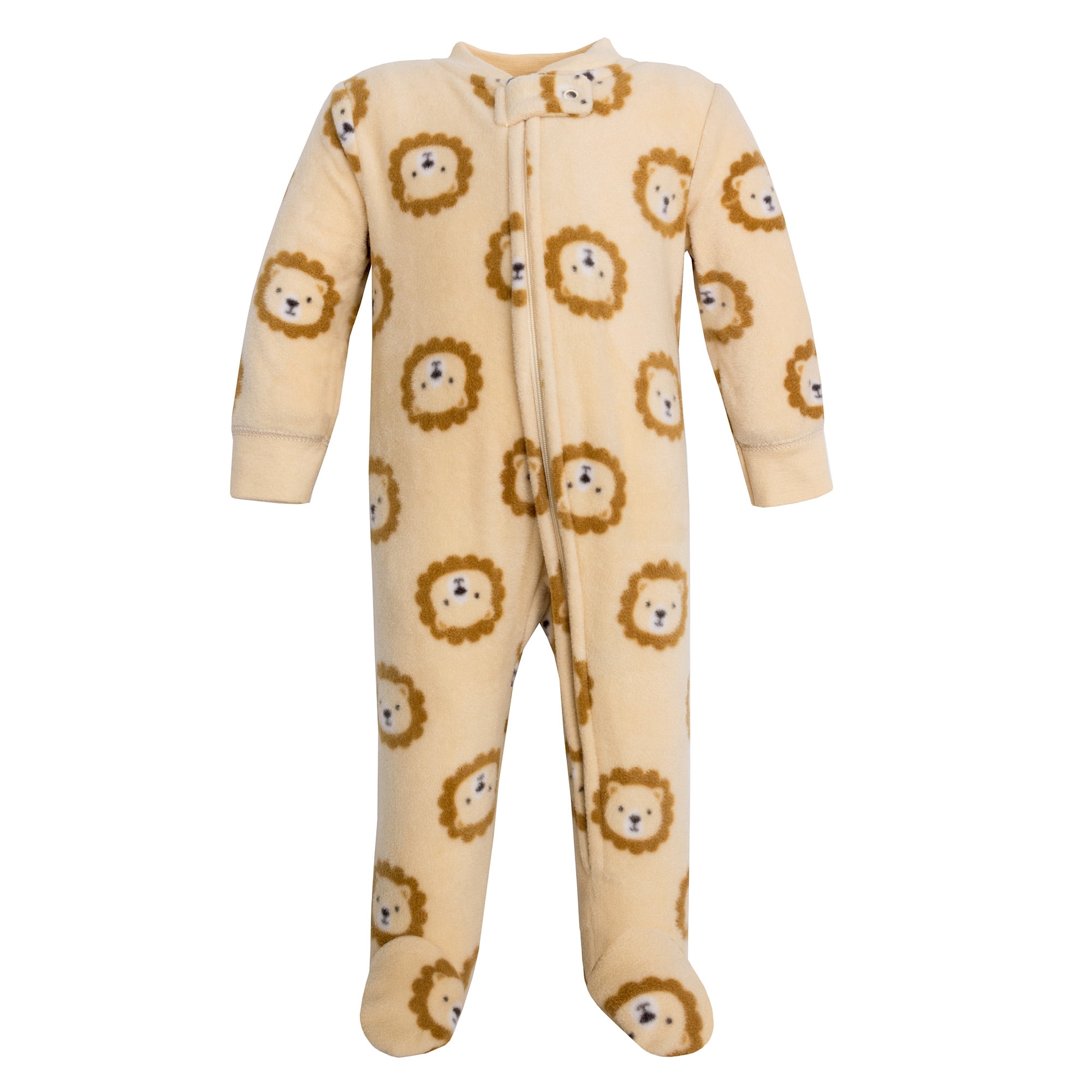 Hudson Baby Infant Boys Fleece Sleep and Play, Brave Lion, Preemie