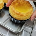 thumbnail image 4 of HLONK 5 Pcs Round Hinged Pan Mini Pie Pans Small Baking Molds Roasting False Bottom Tart Plate Paper Cups Nonstick, 4 of 6