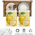 thumbnail image 5 of Lemon Kitchen Towels Set of 3, Yellow Summer Botanical Watercolor Wooden Absorbent Dish Towels for Kitchen, Microfiber Hand Towel, Quick Drying Tea Towel for Cleaning Decorative Dishcloths, 5 of 7
