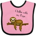 thumbnail image 3 of Inktastic Chillin with Papa Sloth Cute Boys Baby Bib, 3 of 4