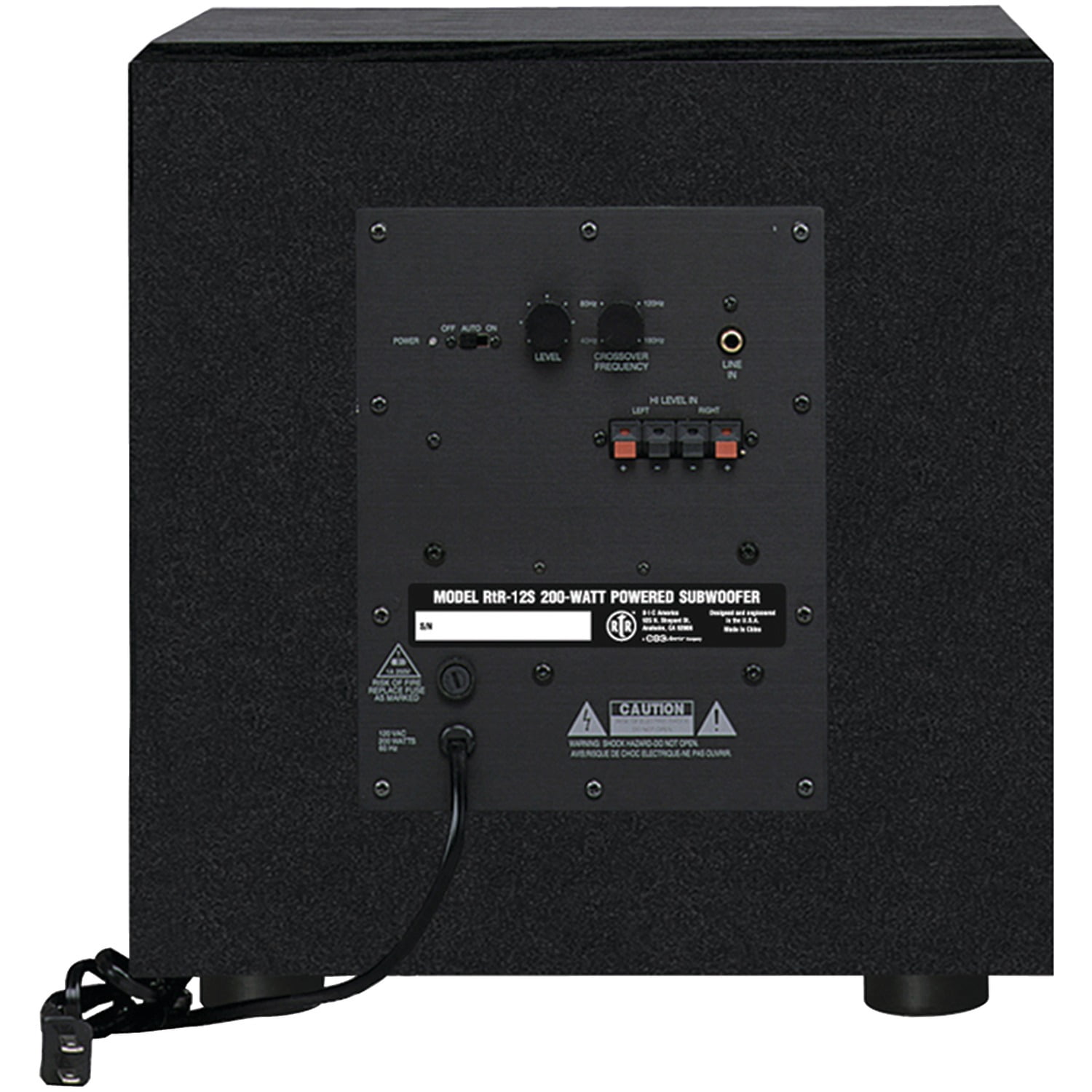 BIC America RtR 12S - Subwoofer - 100 Watt - 12
