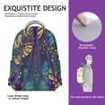 thumbnail image 5 of Hawaii Tropical Wind Palm Leaves Print Backpack for Students: Durable Lightweight Laptop Daypack, Large Capacity Bookbag with Padded Sleeve, Perfect Gift for High School College, 5 of 6
