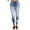 Blue, variant on JIKNTTR Bell Bottom Jeans for Women Elastic Jeans Long Distressed Mid Waist Skinny Pants Trendy Casual Denim Pants