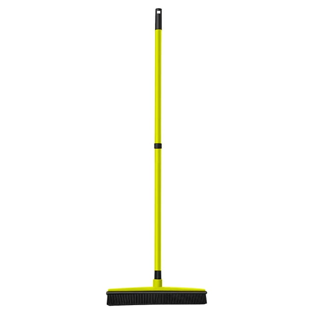 Brosse et Balayeuse pour Poils d'Animaux, Balai Télescopique, Détachant pour Poils et Peluches pour Tapis, Bois Franc, Carrelage, Rembourrage, Raclette Intégrée, Lavable et Réutilisable, Nettoyage Facile des Poils d'Animaux