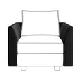 thumbnail image 1 of HONBAY Velvet Side Armrest Module for Modular Sectional Sofa Couch Pair of Armrests, Black, 1 of 3