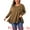 Brown, variant on Women' Plus Size Tunic Button Henley Blouses 4X Burgundy