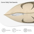 thumbnail image 5 of DouZhe Velvet Decorative Throw Pillow Covers Set of 2, Soft Square Cushion Cover with Invisible Zipper Triple Moon Goddess Witchcraft Printing, 20"x20", 5 of 7