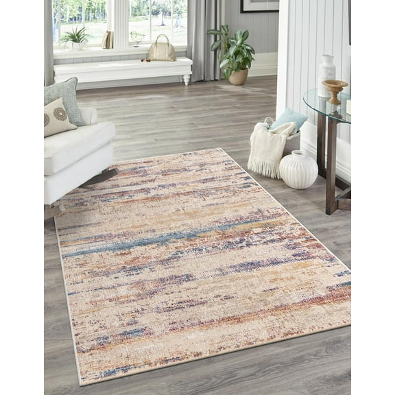 Rugs.com Deepa Collection Rug – 9' x 12' Multi Medium Rug Perfect For Living Rooms, Large Dining Rooms, Open Floorplans