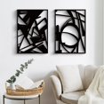 thumbnail image 3 of Arte de pared de metal Glamativity negro abstracto, paquete de 4 unidades, talla M, 3 of 7