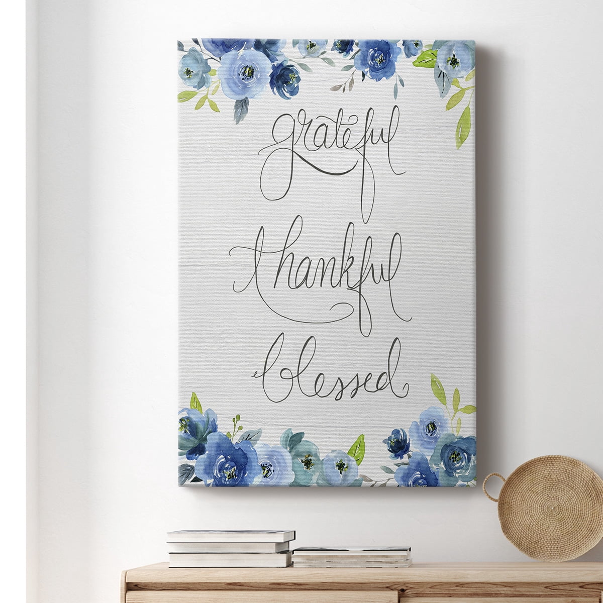 Grateful, Thankful, Blessed Premium Gallery Wrapped Canvas - Ready to Hang