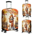thumbnail image 2 of Happy Thanksgiving Brittany Spaniel Give Thanks Fall Beanie Scarf Welcome Travel Luggage Cover Brittany Dog Lover Gifts Idea Suitcase Dust Protective Decor - 00020, 2 of 5