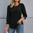 thumbnail image 4 of SUNBS Blouses for Women 3/4 Length Sleeve Shirts Casual Ladies Tops Trendy Fall Winter Clothes, Sizes S-3XL, 4 of 8