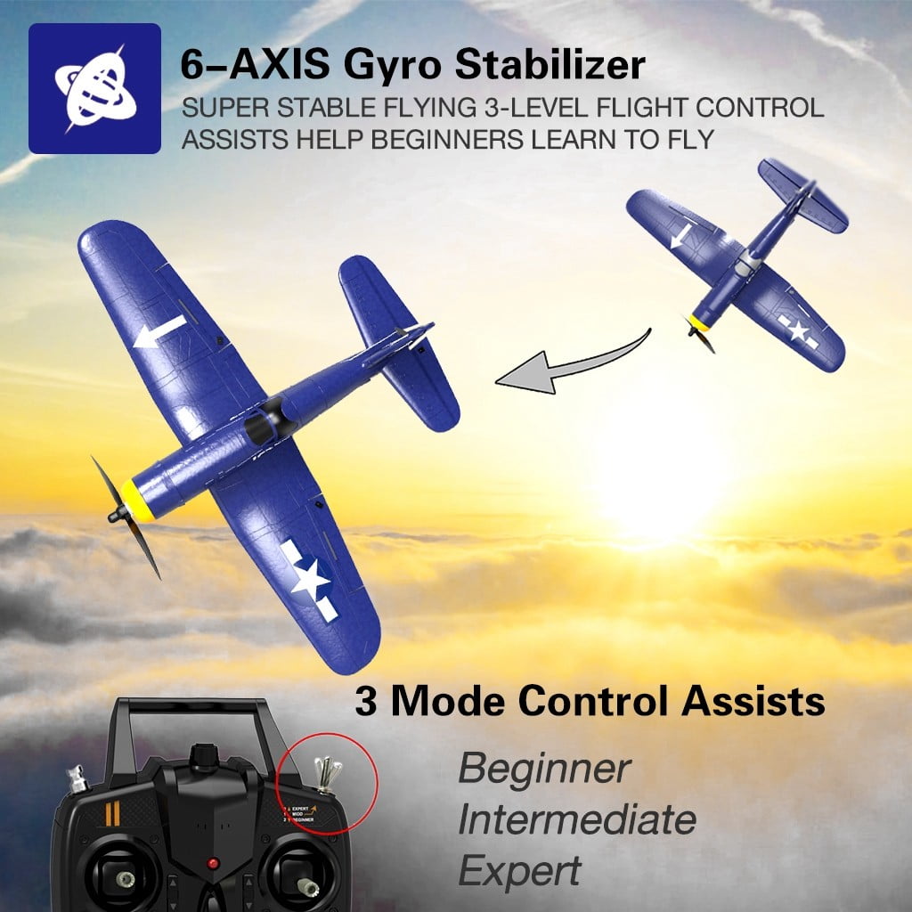F4U 4CH Beginner Airplane With 6-axis Stabilizer System Ready To Fly 761-8 Z73 