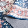thumbnail image 5 of SAFAVIEH Arizona Alaia Medallion Polyester Machine Washable Area Rug, Rust/Dark Blue, 6' x 6' Round, 5 of 7