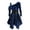 Blue Renaissance Dress Women, variant on Hippie Clothes for Women Vintage Plaid Dress One Shoulder Long Sleeve Asymmetrical Shirt Dress Button Down Tunic Dress