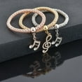 thumbnail image 3 of Women Statement Piece Tricolor Charm Bracelet Perfect for Gift, 3 of 7