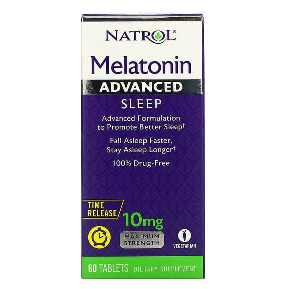 Natrol, Melatonin, Advanced Sleep Formula, Time Release, 10 mg, 60 Tablets (pack of 1)