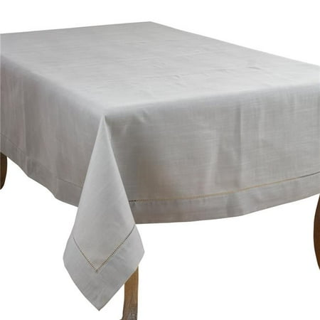 

SARO 70 x 180 in. Rectangle Classic Hemstitch Border Tablecloth Grey