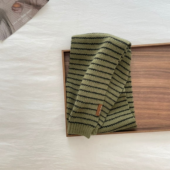 Bufanda para niños, moderna y elegante, de punto jacquard a rayas, bufanda para niños