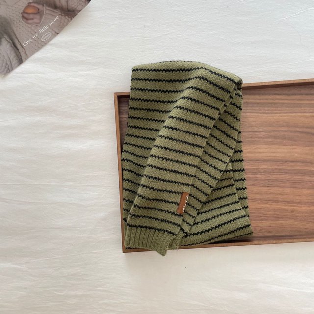 Bufanda para niños, moderna y elegante, de punto jacquard a rayas, bufanda para niños