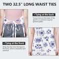 thumbnail image 6 of Pioneer Flower Floral Print Pattern Apron for Women and Men, Cotton Linen Waterproof with Pockets, Adjustable, 33x27 Inch for Kitchen, Gardening, BBQ, Salon, 6 of 6