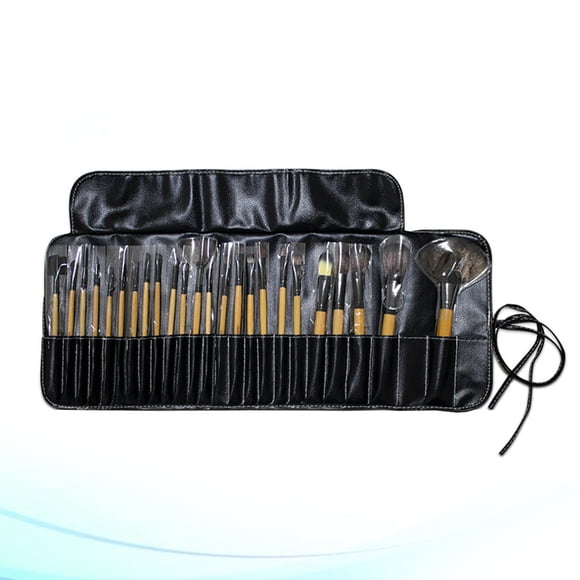 YSNOOWE 24pcs Makeup Brushes for Women Bamboo Assorted Color Cosmetic Application Kit