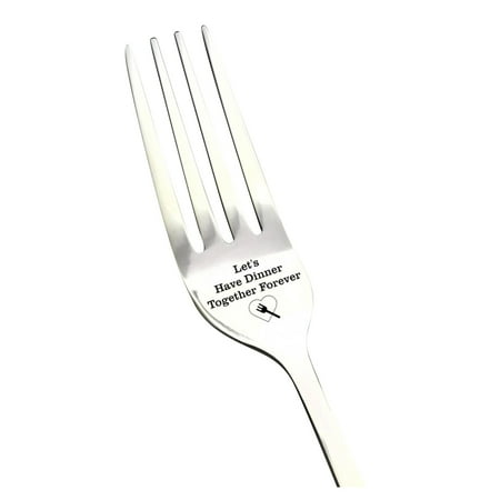 

PhoneSoap Valentine Gift Tableware Engraved Fork Present For Husband Madam Family And Friends Tableware Printing Stainless Steel Fork