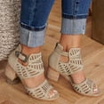 thumbnail image 1 of Zapatillas de punta abierta con diamantes de imitación para mujer, zapatos de tacón alto, sandalias cómodas, sandalias informales cómodas para la playa Wmkox8yii nm747, 1 of 3