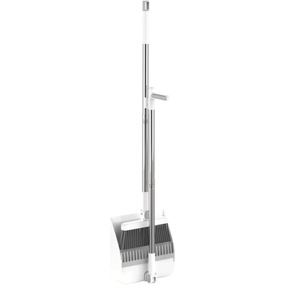 Harpily Fournitures de Nettoyage Pelle à Poussière Autonettoyante avec Ensemble Combiné Manche Long Réglage d'Angle 180 Type à Boucle Rigide Raclage Blanc Marque : Emlovosy Taille Unique Blanc