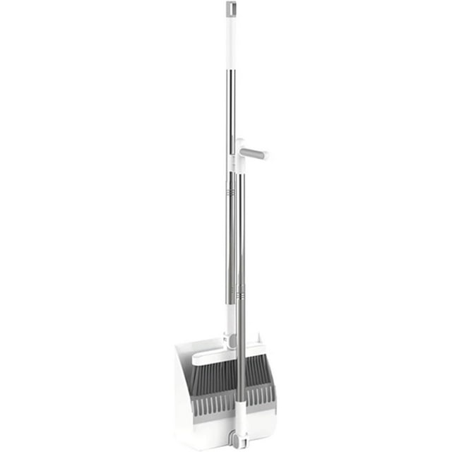 Harpily Fournitures de Nettoyage Pelle à Poussière Autonettoyante avec Ensemble Combiné Manche Long Réglage d'Angle 180 Type à Boucle Rigide Raclage Blanc Marque : Emlovosy Taille Unique Blanc