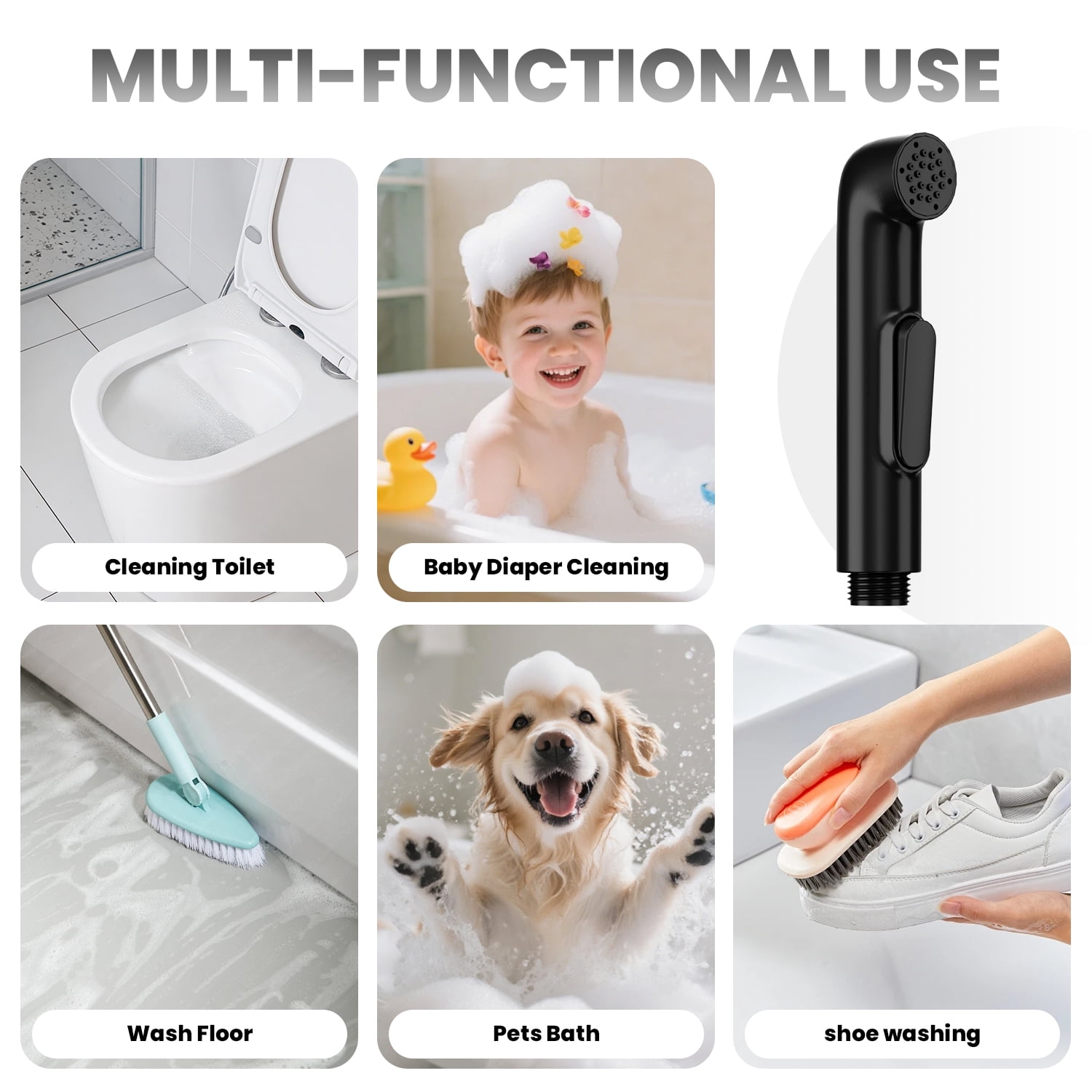 Handheld Bidet Sprayer Bidet Attachment with Shut Off Valve Installation Kit Included
