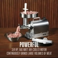 thumbnail image 2 of Weston Pro Series Electric Meat Grinder, Commercial Grade, 560 Watts, .75 HP, 6lbs. Per Minute, Stainless Steel, 2 of 8