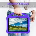 thumbnail image 3 of Kids Case for iPad Air 11 Inch 2024 / iPad Pro 11 Inch 5th Generation 2024 with Kickstand/Handle Stand Lightweight Soft EVA Foam Shockproof Silicone Cover Boy Girl, Purple, 3 of 7