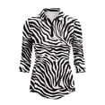 thumbnail image 2 of Uorisanigo Zebra Prin Womens Golf Shirt Quick Dry Casual Women's 3/4 Sleeve Athletic Golf Shirts Quarter Zip Workout Tops Soft Comfortable Tennis Tops Workout Sports Size S, 2 of 7