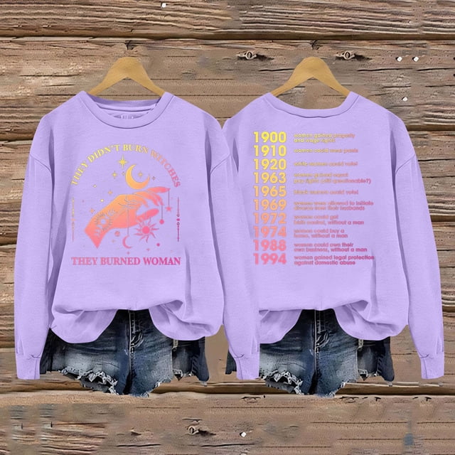 TINZ Chandail à Capuche Tendance pour Femmes Imprimé Lettre Col Rond pour Automne & Hiver Ensemble Confortable Sans Capuche