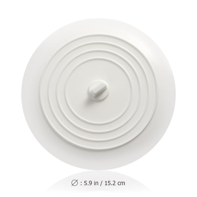 WASHWEPE tub plug kitchen sink plugs for drain round white 1Set for kitchen bathroom