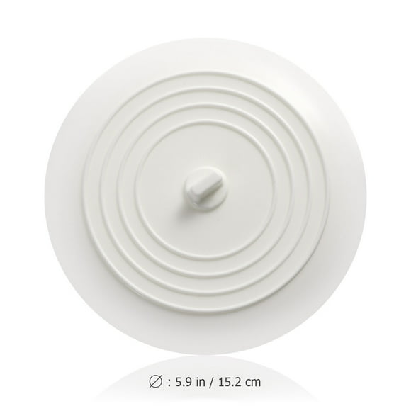 WASHWEPE tub plug kitchen sink plugs for drain round white 1Set for kitchen bathroom