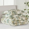 thumbnail image 4 of Levtex Home - Grey Palladium Duvet Cover Set - Full/Queen Duvet Cover + 2 Pillow Cases - Paisley - Green, Yellow, Grey, Blue and White - Duvet Cover (90 x 94in.) and Pillow Case (26 x 20in.) - Cotton, 4 of 5