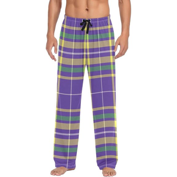 GZHJMY Mardi Gras Pajama Pants for Men, Lounge Pants Lightweight Men Pajama Bottoms with Drawstring Pockets, Christmas New Year Birthday Gifts, X-Large