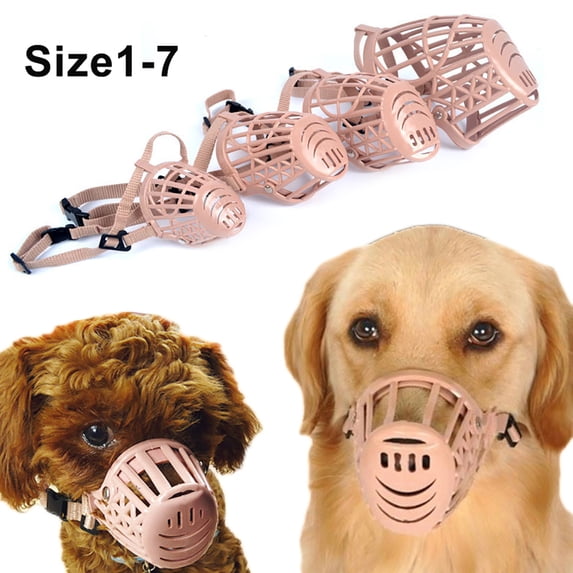Ayyufe Plastic Adjustable Pet Dogs Cats Muzzle Basket Design Anti Biting Mouth Cover