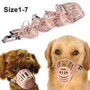 Manunclaims Dog Muzzle, Breathable Basket Muzzles for Small, Medium, Large and X-Large Dogs, Stop Biting, Barking and Chewing, Best for Aggressive Dogs - 7 Sizes Optional, Pink