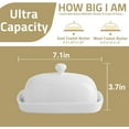 thumbnail image 5 of SWEEJAR Ceramics Butter Dish with Lid, Butter Keeper Container, East/West Coast Butter, 7 inches,Steel Blue, 5 of 5