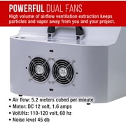 Master Airbrush Portable Hobby Airbrush Paint Spray Booth Kit with 4 LED Lights, Turntable - Powerful Dual Exhaust Fans with Filter & Extension Hose